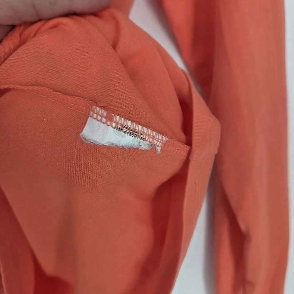 Nike Dri-FIT Womens Lot 2 Long Sleeve V-Neck Athletic T-Shirt Sz M Gray Orange